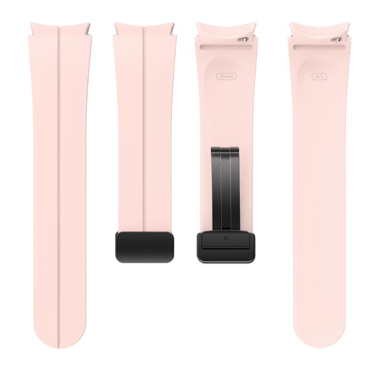 For Samsung Galaxy Watch7 / 6 / 5 Kalebol Concave Folding Magnetic Buckle Silicone Strap(Pink) by Kalebol