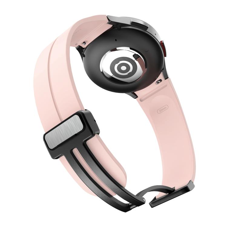 For Samsung Galaxy Watch7 / 6 / 5 Kalebol Concave Folding Magnetic Buckle Silicone Strap(Pink) by Kalebol
