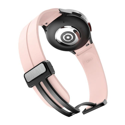 For Samsung Galaxy Watch7 / 6 / 5 Kalebol Concave Folding Magnetic Buckle Silicone Strap(Pink) by Kalebol