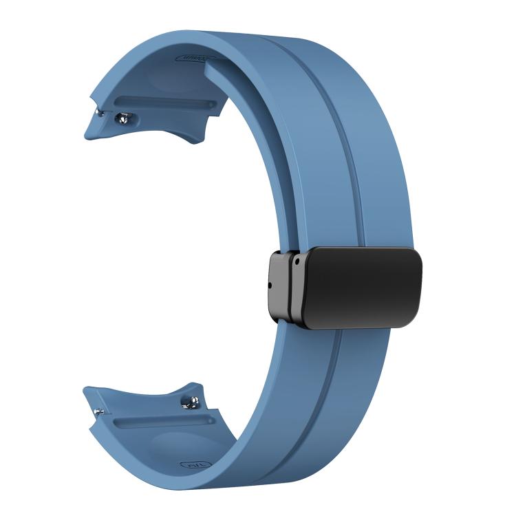 For Samsung Galaxy Watch7 / 6 / 5 Kalebol Concave Folding Magnetic Buckle Silicone Strap(Blue) by Kalebol