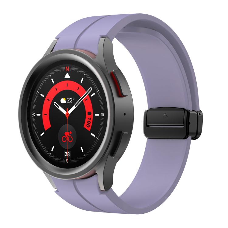 For Samsung Galaxy Watch7 / 6 / 5 Kalebol Concave Folding Magnetic Buckle Silicone Strap(Purple) by Kalebol