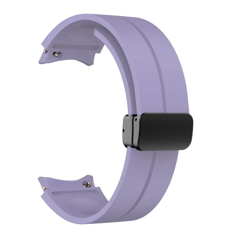 For Samsung Galaxy Watch7 / 6 / 5 Kalebol Concave Folding Magnetic Buckle Silicone Strap(Purple) by Kalebol