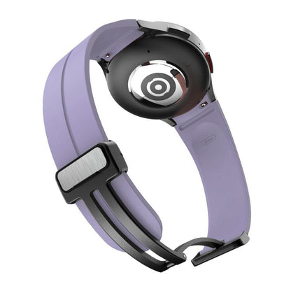 For Samsung Galaxy Watch7 / 6 / 5 Kalebol Concave Folding Magnetic Buckle Silicone Strap(Purple) by Kalebol
