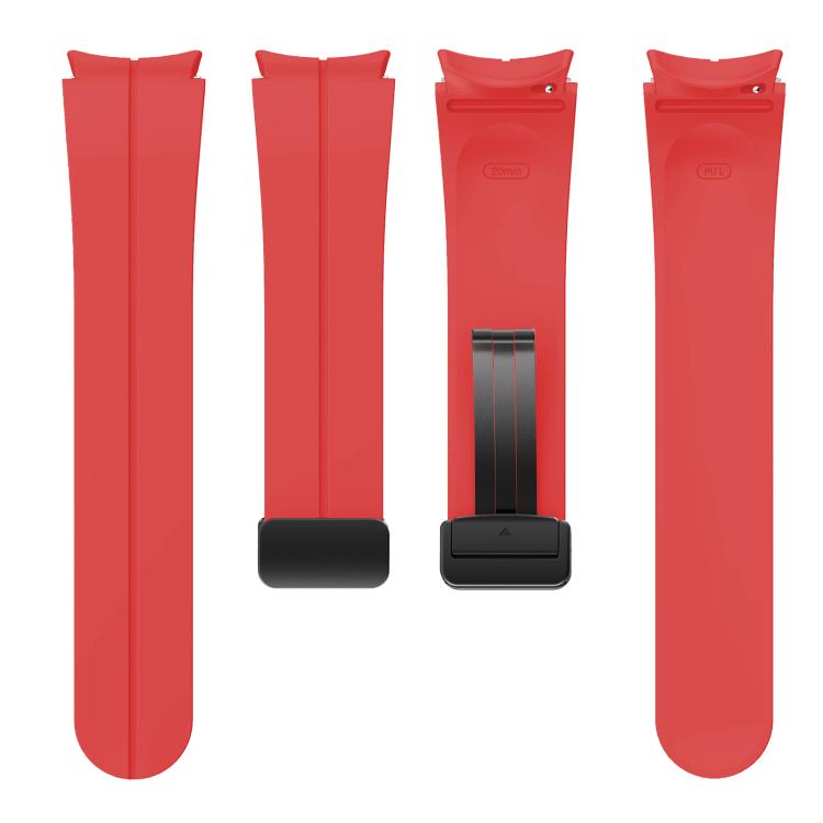 For Samsung Galaxy Watch7 / 6 / 5 Kalebol Concave Folding Magnetic Buckle Silicone Strap(Red) by Kalebol