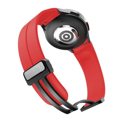 For Samsung Galaxy Watch7 / 6 / 5 Kalebol Concave Folding Magnetic Buckle Silicone Strap(Red) by Kalebol