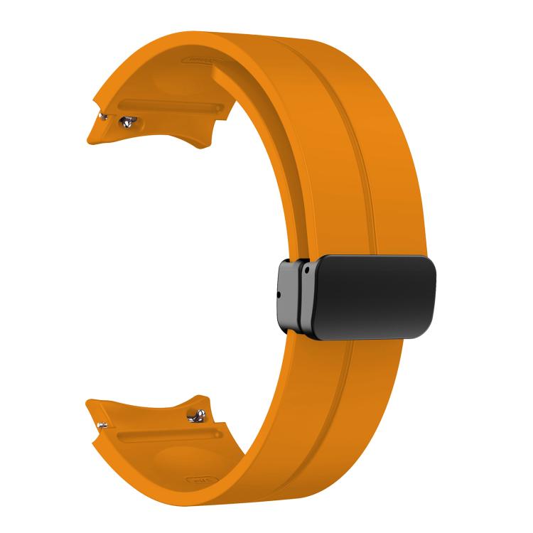 For Samsung Galaxy Watch7 / 6 / 5 Kalebol Concave Folding Magnetic Buckle Silicone Strap(Yellow) by Kalebol