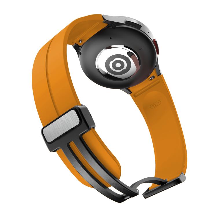 For Samsung Galaxy Watch7 / 6 / 5 Kalebol Concave Folding Magnetic Buckle Silicone Strap(Yellow) by Kalebol