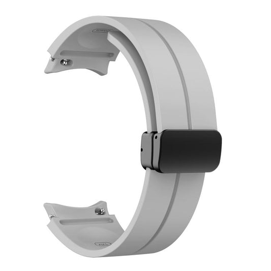 For Samsung Galaxy Watch7 / 6 / 5 Kalebol Concave Folding Magnetic Buckle Silicone Strap(Grey) by Kalebol