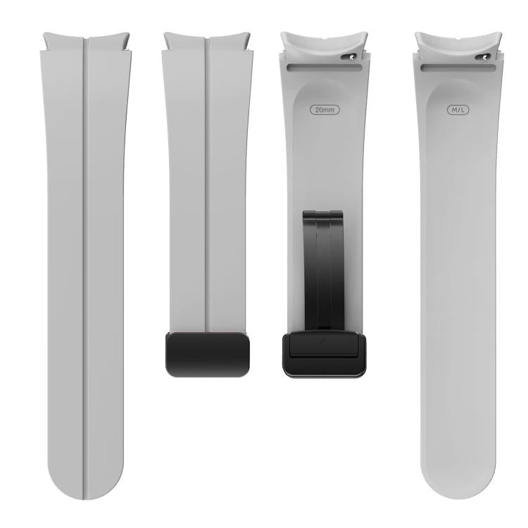 For Samsung Galaxy Watch7 / 6 / 5 Kalebol Concave Folding Magnetic Buckle Silicone Strap(Grey) by Kalebol