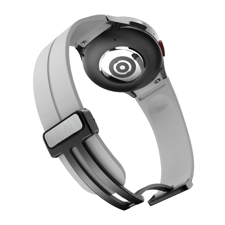For Samsung Galaxy Watch7 / 6 / 5 Kalebol Concave Folding Magnetic Buckle Silicone Strap(Grey) by Kalebol