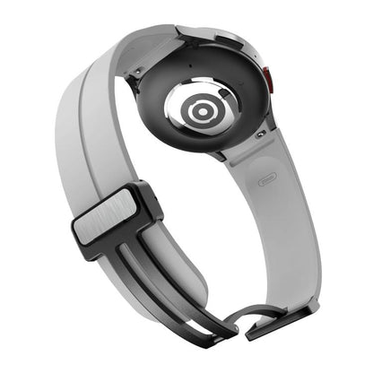 For Samsung Galaxy Watch7 / 6 / 5 Kalebol Concave Folding Magnetic Buckle Silicone Strap(Grey) by Kalebol