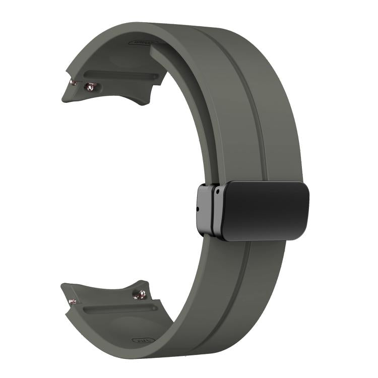 For Samsung Galaxy Watch7 / 6 / 5 Kalebol Concave Folding Magnetic Buckle Silicone Strap(Space Grey) by Kalebol