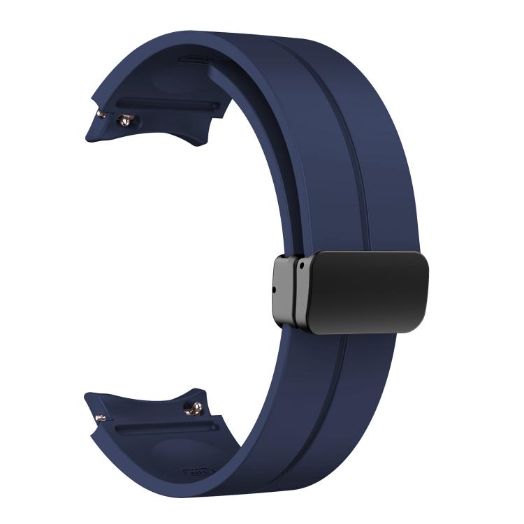 For Samsung Galaxy Watch7 / 6 / 5 Kalebol Concave Folding Magnetic Buckle Silicone Strap(Midnight Blue) by Kalebol