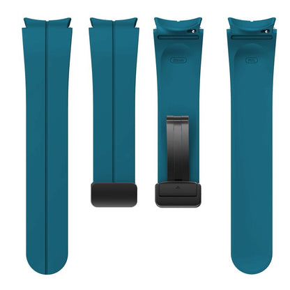 For Samsung Galaxy Watch7 / 6 / 5 Kalebol Concave Folding Magnetic Buckle Silicone Strap(Rock Blue) by Kalebol