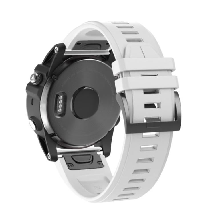 For Garmin QuickFit 22mm Kalebol Plain Texture Silicone Watch Band(White) by Kalebol