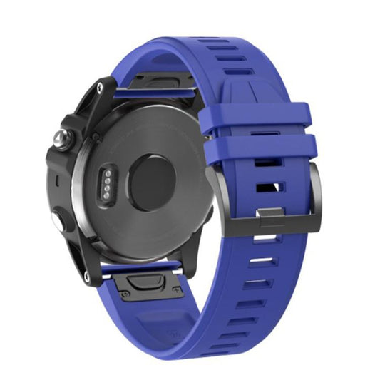 For Garmin QuickFit 26mm Kalebol Plain Texture Silicone Watch Band(Royal Blue) by Kalebol