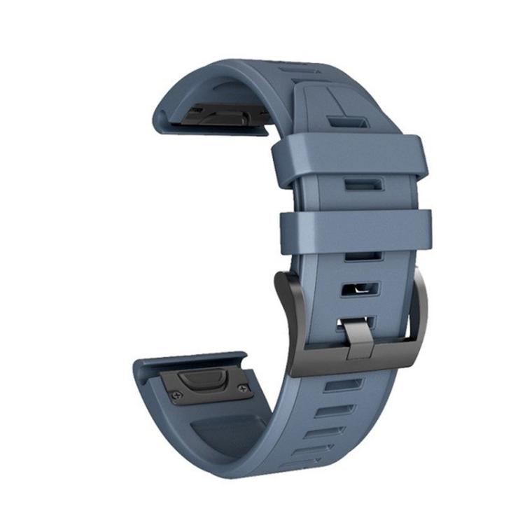 For Garmin QuickFit 26mm Kalebol Plain Texture Silicone Watch Band(Navy Blue) by Kalebol