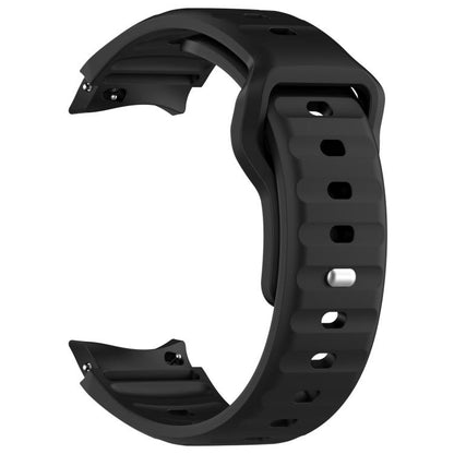 For Samsung Galaxy Watch7 / 6 / 5 Kalebol Reverse Buckle Wave Pattern Silicone Strap(Black) by Kalebol