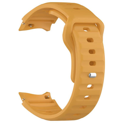 For Samsung Galaxy Watch7 / 6 / 5 Kalebol Reverse Buckle Wave Pattern Silicone Strap(Yellow) by Kalebol