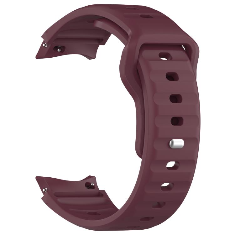 For Samsung Galaxy Watch7 / 6 / 5 Kalebol Reverse Buckle Wave Pattern Silicone Strap(Wine Red) by Kalebol