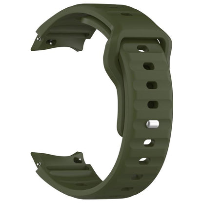 For Samsung Galaxy Watch7 / 6 / 5 Kalebol Reverse Buckle Wave Pattern Silicone Strap(Army Green) by Kalebol