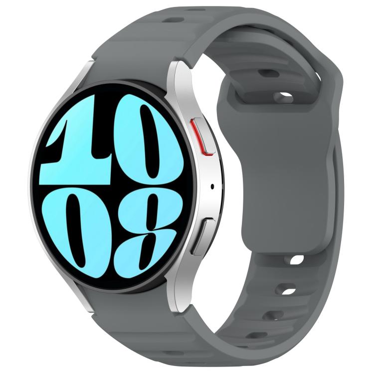 For Samsung Galaxy Watch7 / 6 / 5 Kalebol Reverse Buckle Wave Pattern Silicone Strap(Space Grey) by Kalebol