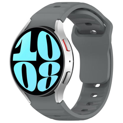 For Samsung Galaxy Watch7 / 6 / 5 Kalebol Reverse Buckle Wave Pattern Silicone Strap(Space Grey) by Kalebol