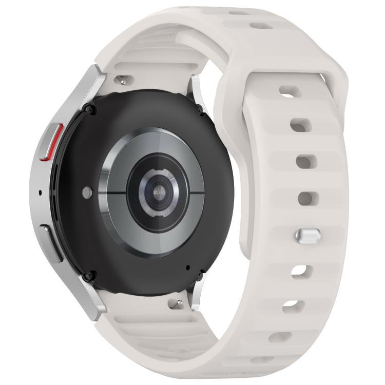 For Samsung Galaxy Watch7 / 6 / 5 Kalebol Reverse Buckle Wave Pattern Silicone Strap(Starlight) by Kalebol