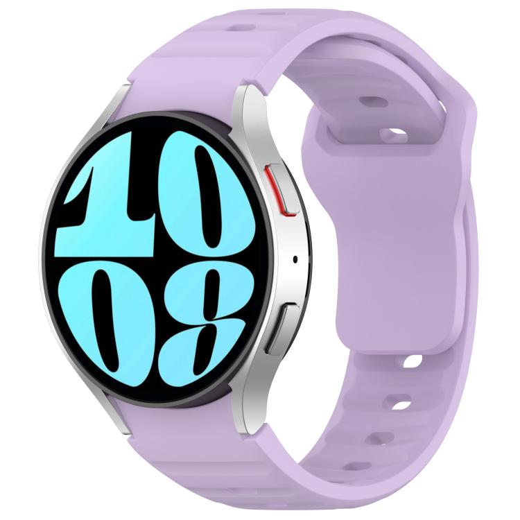 For Samsung Galaxy Watch7 / 6 / 5 Kalebol Reverse Buckle Wave Pattern Silicone Strap(Purple) by Kalebol