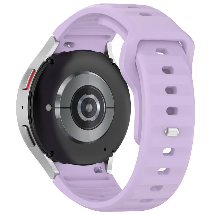 For Samsung Galaxy Watch7 / 6 / 5 Kalebol Reverse Buckle Wave Pattern Silicone Strap(Purple) by Kalebol