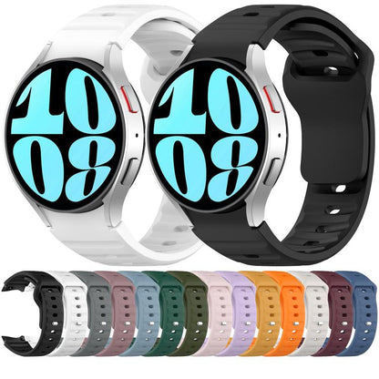 For Samsung Galaxy Watch7 / 6 / 5 Kalebol Reverse Buckle Wave Pattern Silicone Strap(Rock Blue) by Kalebol