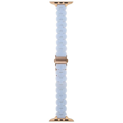 For Apple Watch 46mm / 49mm / 45mm / 44mm Oval Resin Watch Band(Mermaid Blue) by bashfashion