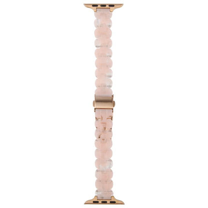For Apple Watch 46mm / 49mm / 45mm / 44mm Oval Resin Watch Band(Mermaid Pink) by bashfashion