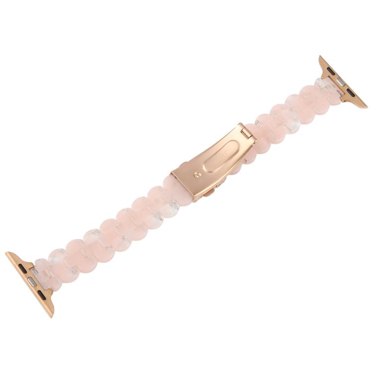 For Apple Watch 46mm / 49mm / 45mm / 44mm Oval Resin Watch Band(Mermaid Pink) by bashfashion