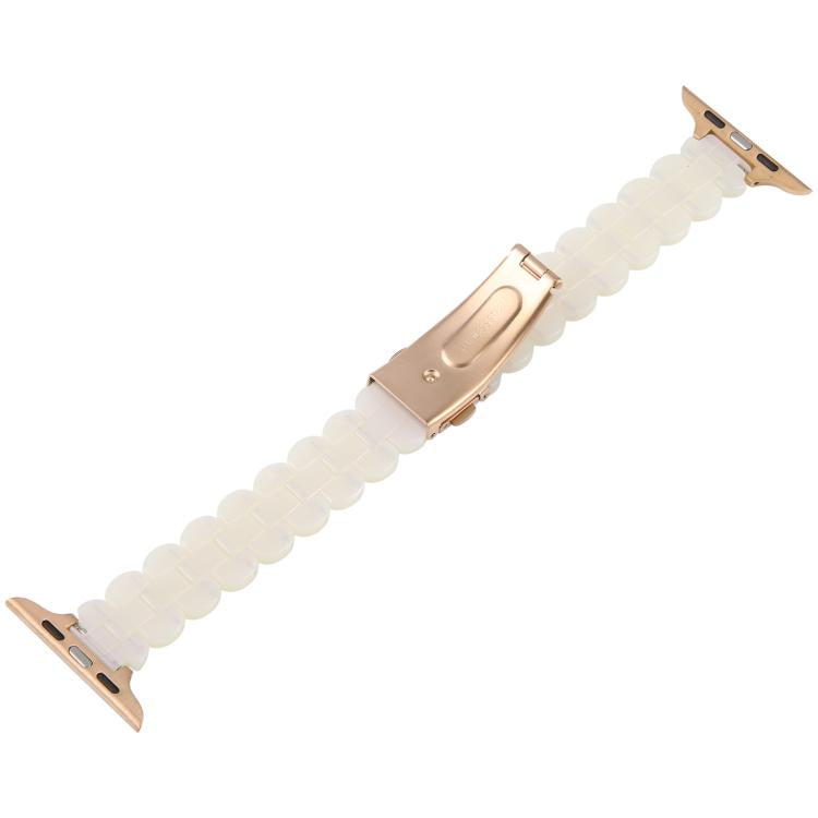 For Apple Watch 42mm / 41mm / 40mm / 38mm Oval Resin Watch Band(Gradient White) by bashfashion