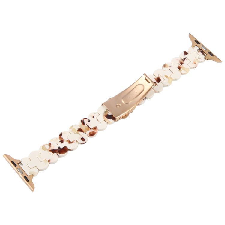 For Apple Watch 42mm / 41mm / 40mm / 38mm Oval Resin Watch Band(Nougat) by bashfashion