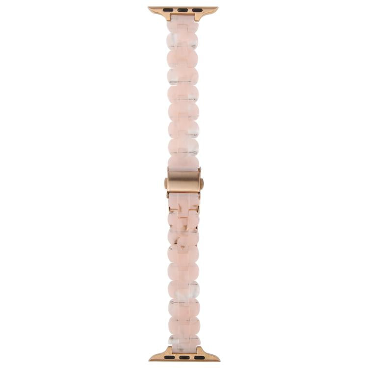 For Apple Watch 42mm / 41mm / 40mm / 38mm Oval Resin Watch Band(Mermaid Pink) by bashfashion
