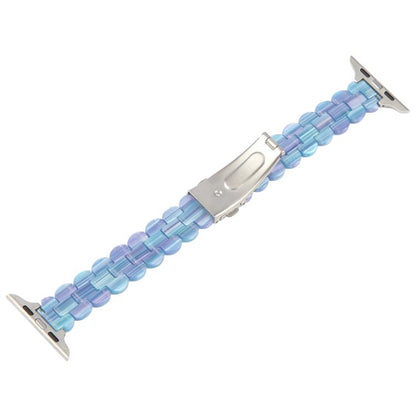 For Apple Watch 42mm / 41mm / 40mm / 38mm Oval Resin Watch Band(Blue Phantom) by bashfashion