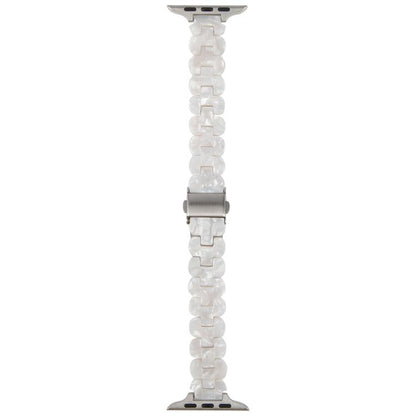 For Apple Watch 42mm / 41mm / 40mm / 38mm Oval Resin Watch Band(Flash White) by bashfashion