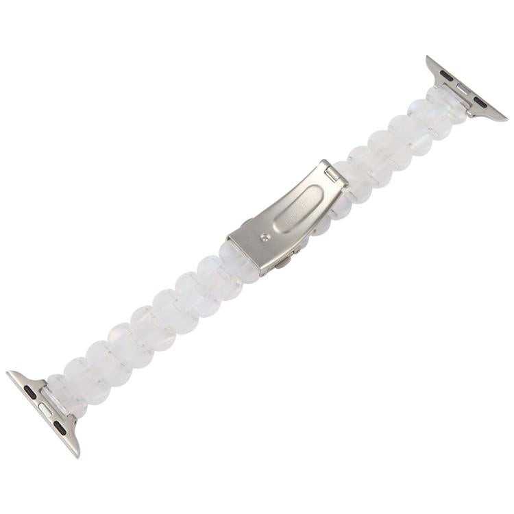 For Apple Watch 42mm / 41mm / 40mm / 38mm Oval Resin Watch Band(Fluorescent White) by bashfashion