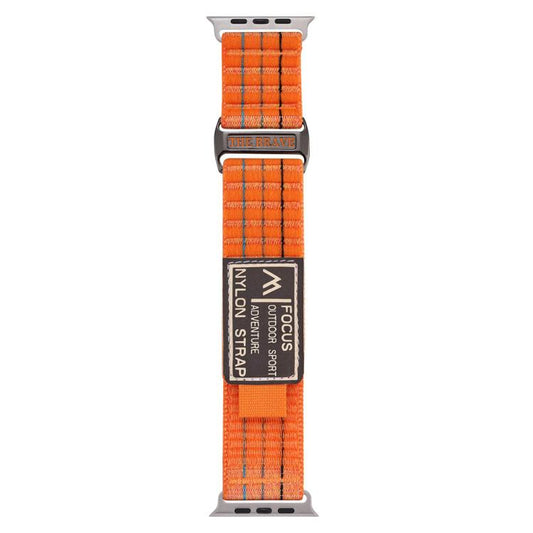 For Apple Watch 42mm / 41mm / 40mm / 38mm Kalebol Dual-section Sports Nylon Loop Watch Band(Orange) by Kalebol