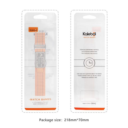 For Apple Watch 46mm / 49mm / 45mm / 44mm Kalebol Dual-section Sports Nylon Loop Watch Band(Orange) by Kalebol