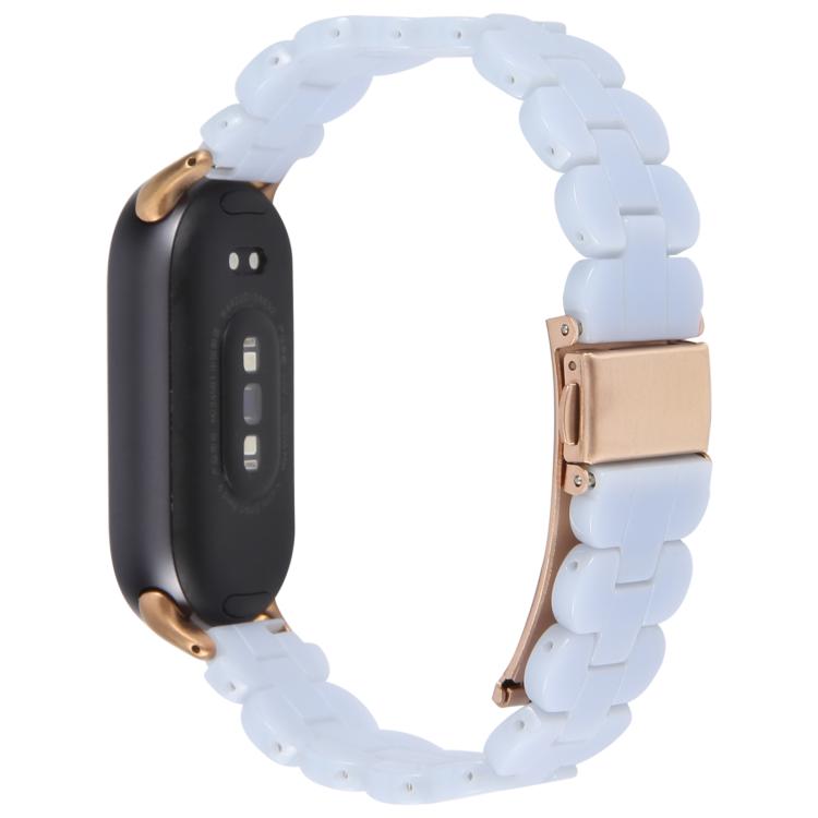 For Xiaomi Smart Band 9 / 8 Oval Resin Watch Band(Mermaid Blue) by bashfashion
