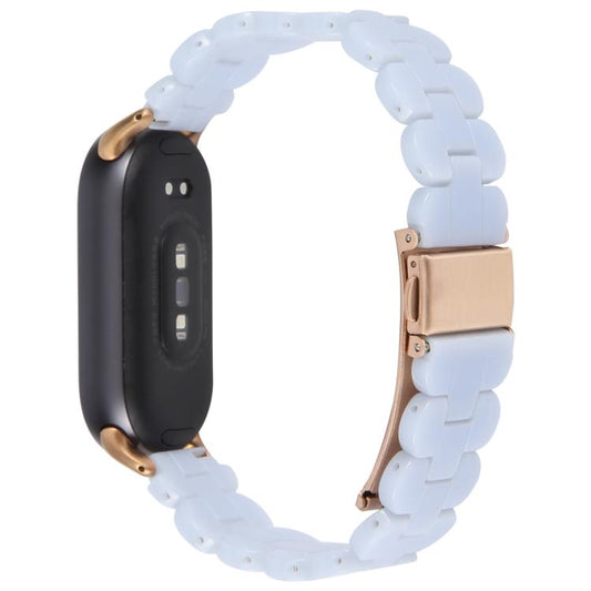 For Xiaomi Smart Band 9 / 8 Oval Resin Watch Band(Mermaid Blue) by bashfashion
