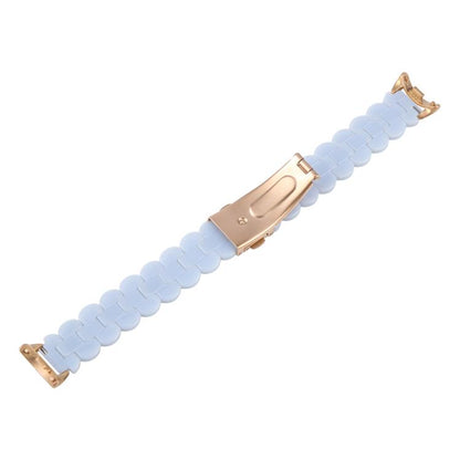 For Xiaomi Smart Band 9 / 8 Oval Resin Watch Band(Mermaid Blue) by bashfashion