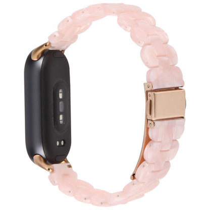 For Xiaomi Smart Band 9 / 8 Oval Resin Watch Band(Pearl Powder) by bashfashion
