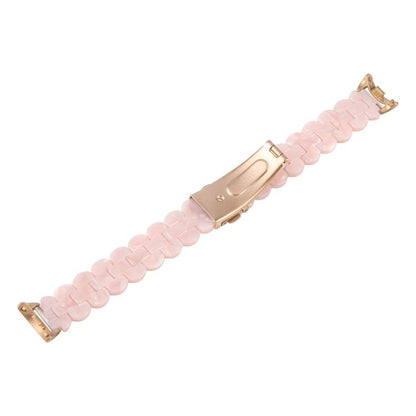 For Xiaomi Smart Band 9 / 8 Oval Resin Watch Band(Pearl Powder) by bashfashion