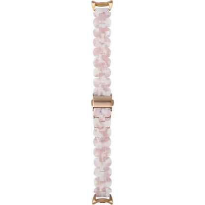 For Xiaomi Smart Band 9 / 8 Oval Resin Watch Band(Pink Flower) by bashfashion