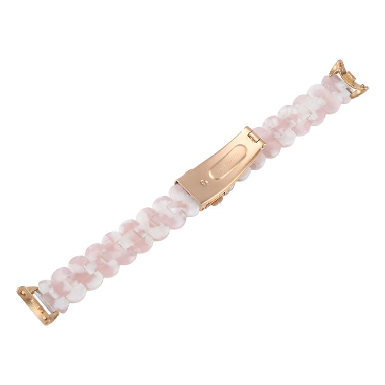 For Xiaomi Smart Band 9 / 8 Oval Resin Watch Band(Pink Flower) by bashfashion
