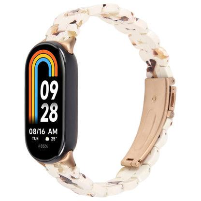 For Xiaomi Smart Band 9 / 8 Oval Resin Watch Band(Nougat) by bashfashion